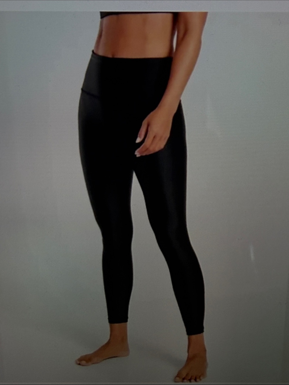Athleta Black Elation Shine Tight High-Rise Performance Leggings SzM NWOT
